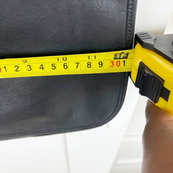 Vintage Coach Legacy Slim Hippie Leather Flap Saddle Crossbody Bag 9134 Black - Picture 5 of 16